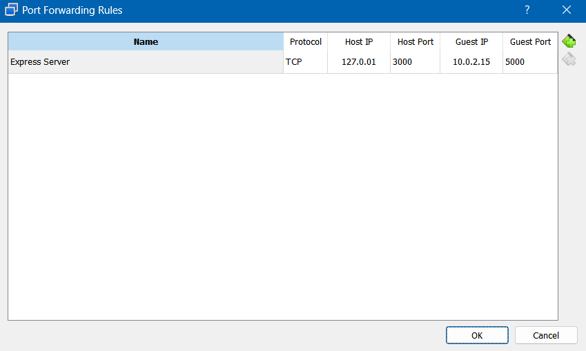 VirtualBox Port Forwarding